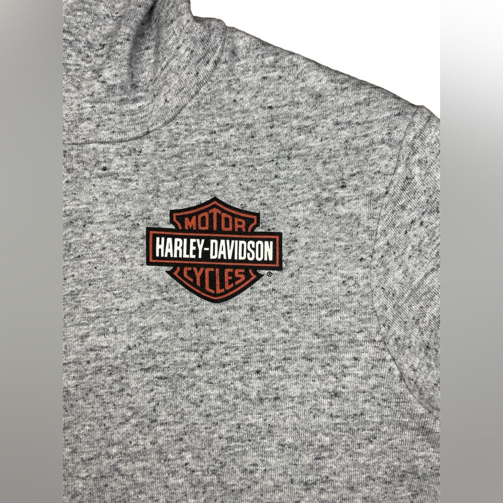 Harley‎ Davidson Motorcycles Women’s Size Medium Gray Hoodie Double Sided Print